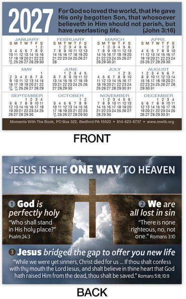 2027 Calendar Card: One Way