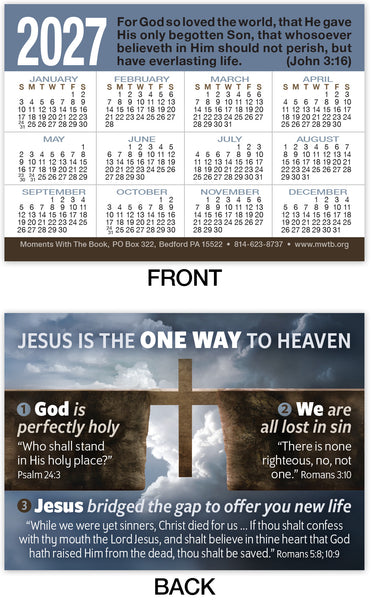 2027 Calendar Card: One Way