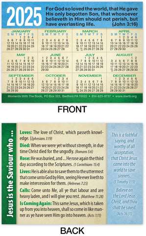 Calendar Card: Jesus Is The Savior Who