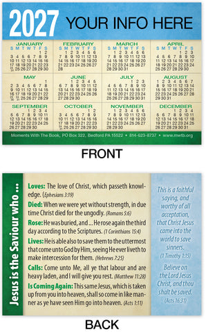 Calendar Card: Jesus Is The Savior Who (Personalized)