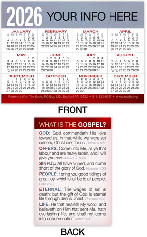 Calendar Card: What Is The Gospel? (Personalized)