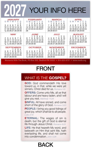 Calendar Card: What Is The Gospel? (Personalized)