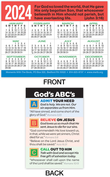 Calendar Card: God's ABC's
