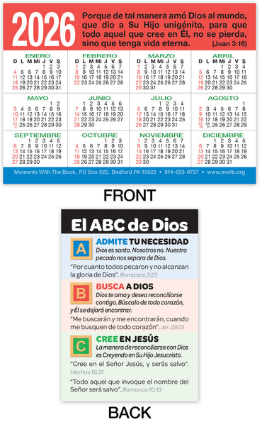 2026 Calendar Card: God's ABC's