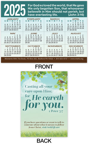 Calendar Card: He Cares For You