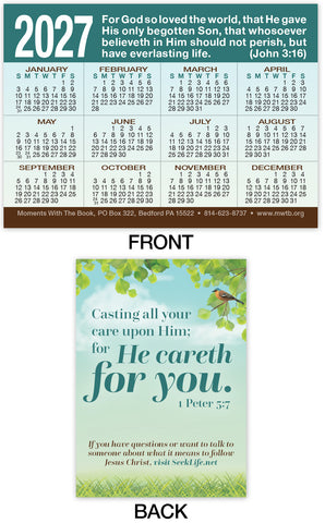 Calendar Card: He Cares For You