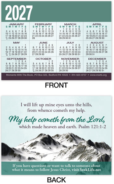 Calendar Card: My Help Comes From The Lord (Personalized)