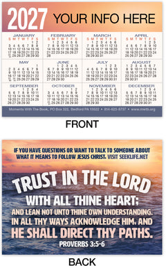 Calendar Card: Trust In The Lord (Personalized)