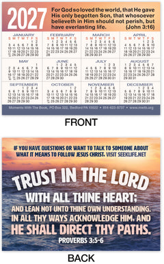Calendar Card: Trust In The Lord