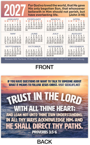 Calendar Card: Trust In The Lord