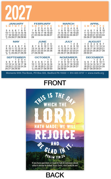 Calendar Card: This Is The Day (Personalized)