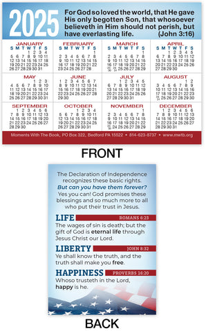 2025 Calendar Card: Life, Liberty, Happiness