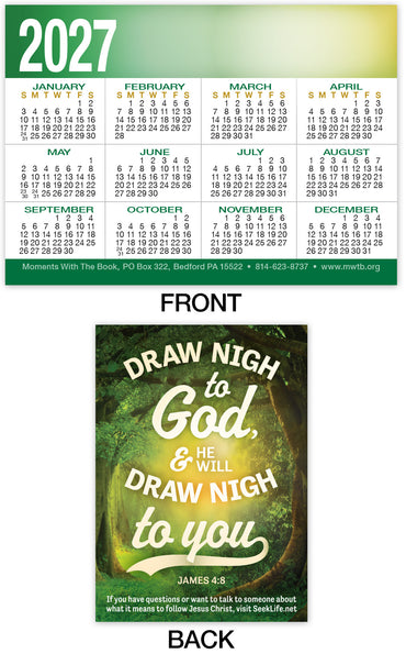 Calendar Card: Draw Near to God (Personalized)