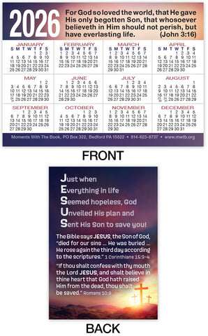 2026 Calendar Card: Jesus