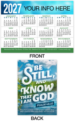 Calendar Card: Be Still (Personalized)