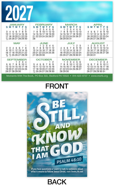 Calendar Card: Be Still (Personalized)