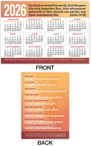 2026 Calendar Card: God So Loved