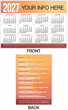 Calendar Card: God So Loved (Personalized)