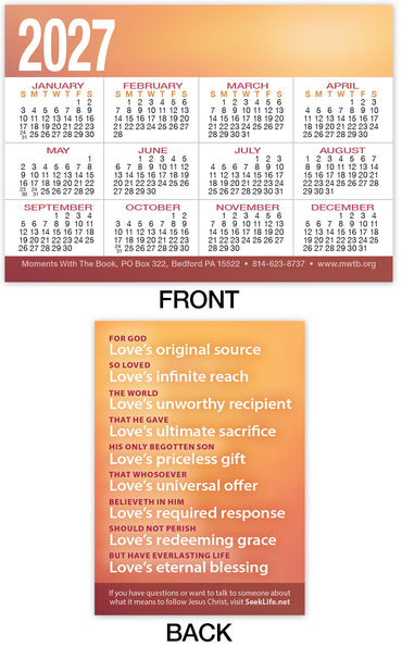 Calendar Card: God So Loved (Personalized)