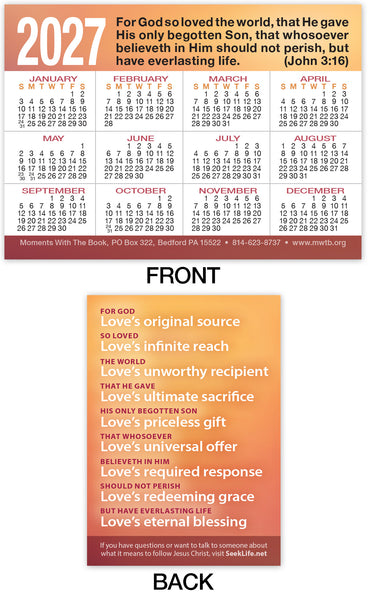 2027 Calendar Card: God So Loved