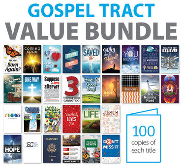 Gospel Tract Value Bundle (100 each of Top 30)