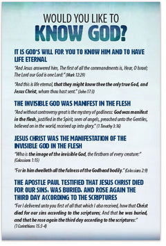 Would You Like To Know God?