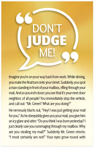 Don't Judge Me!