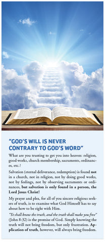 God’s Will Is Never Contrary to God’s Word