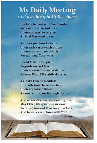 My Daily Meeting (A Prayer to Begin My Devotions)