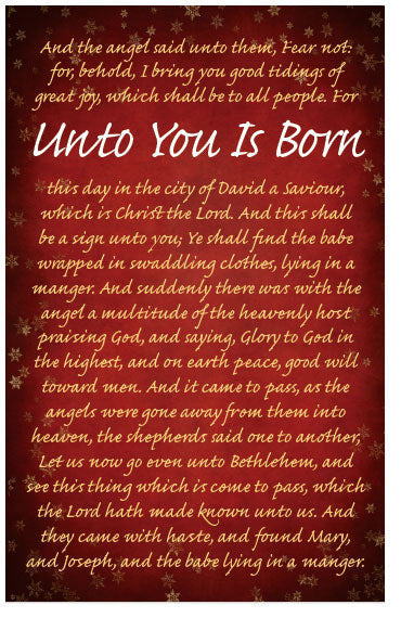 Unto You is Born (KJV)