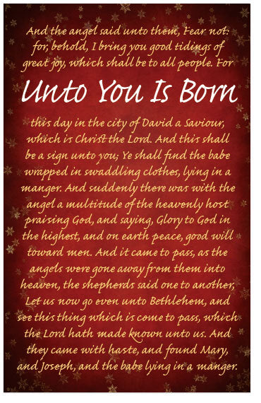 Unto You is Born (KJV)