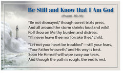 Be Still And Know