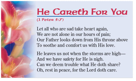 He Careth For You