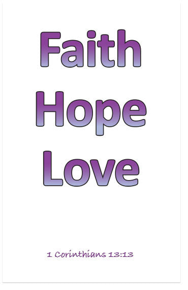 Faith, Hope, Love (KJV) (Preview page 1)