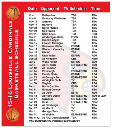 Sports Schedule Card (Preview page 1)