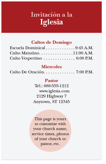 Invitation Tract (Spanish) (Preview page 1)