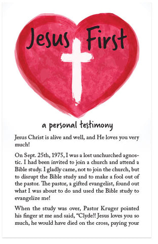 Jesus First: A Personal Testimony