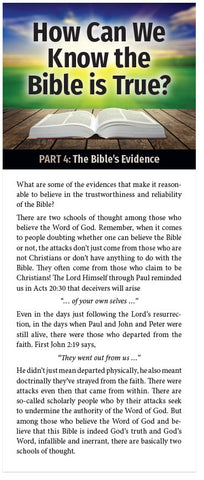 How Can We Know The Bible Is True? (Part 4 of 5)