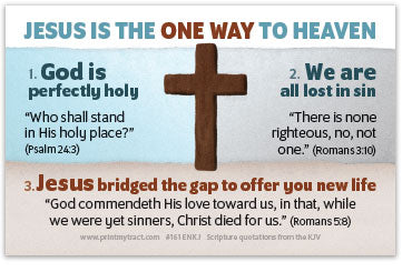 Jesus Is The One Way (Mini Tract, Personalized, KJV)